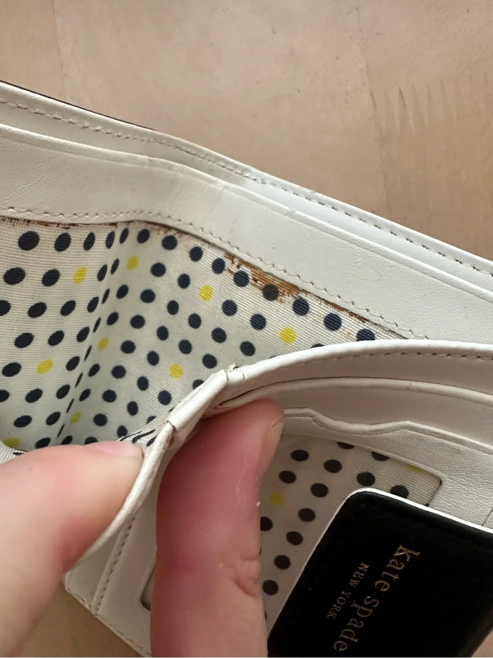 Kate Spade Tri-Fold Pebble Leather Turnlock Small Wallet